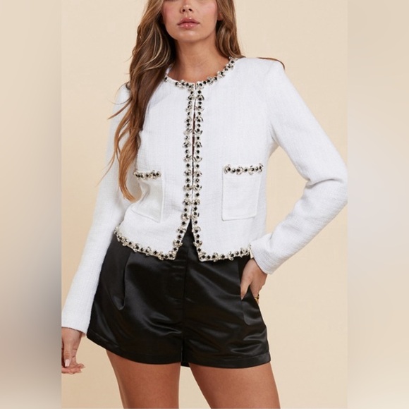 L'ATISTE Jackets & Blazers - LATISTE 2 pc tweed set white and black-NWOT